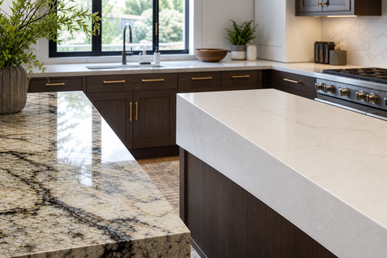 Quartz vs Granite Countertops: Performance, Cost, and Care Differences that Matter.