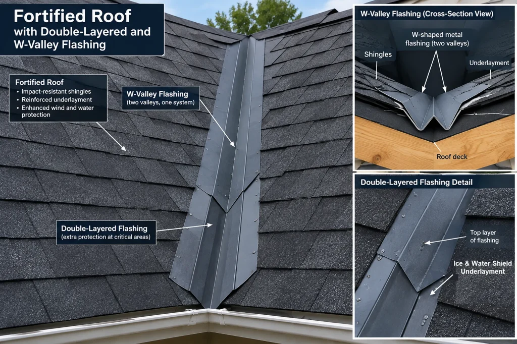 Fortified Roof Underlayment Flashing
