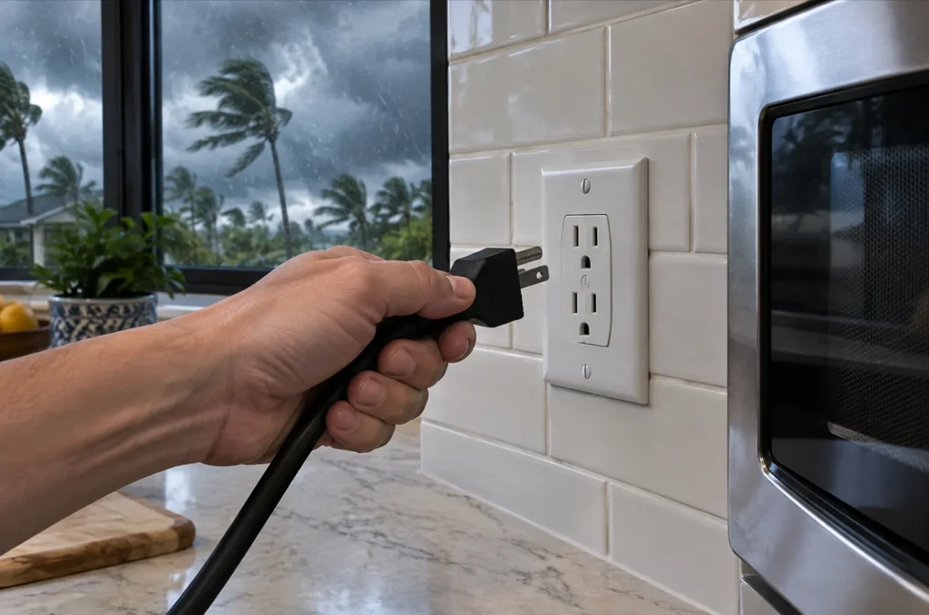 Hurricane Risk Plugged Appliance