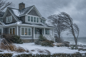Protecting Windows from Nor-easter Winter Storm Debris